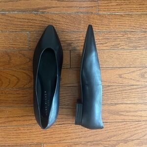 Black Court Pointed Court Shoes
